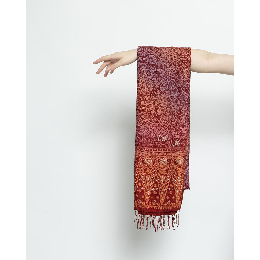 SHAWL BATIK HAND LOOMED SILK