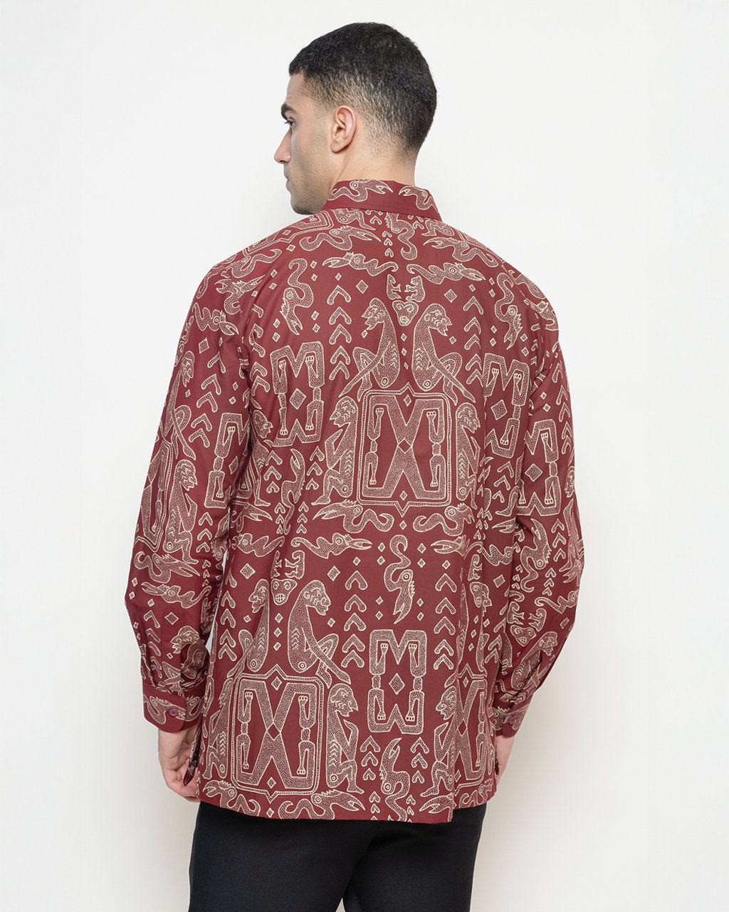 Hand-Drawn Batik Shirt With Papua Orang Pattern